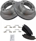 TRQ Rear Brake Pad & Rotor Kit Compatible with Ford Super Duty
