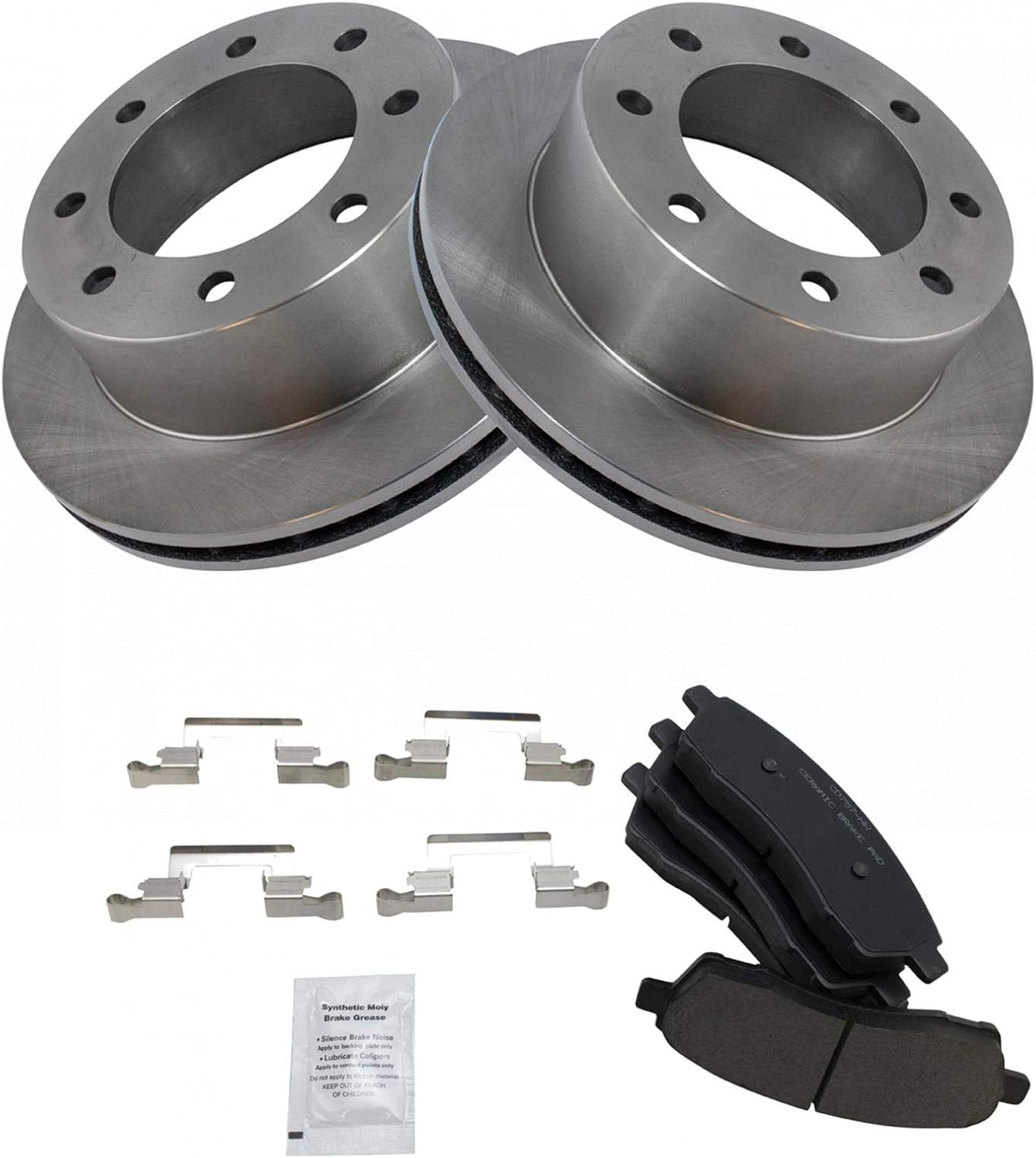 TRQ Rear Brake Pad & Rotor Kit for 2000-2005 Ford Excursion