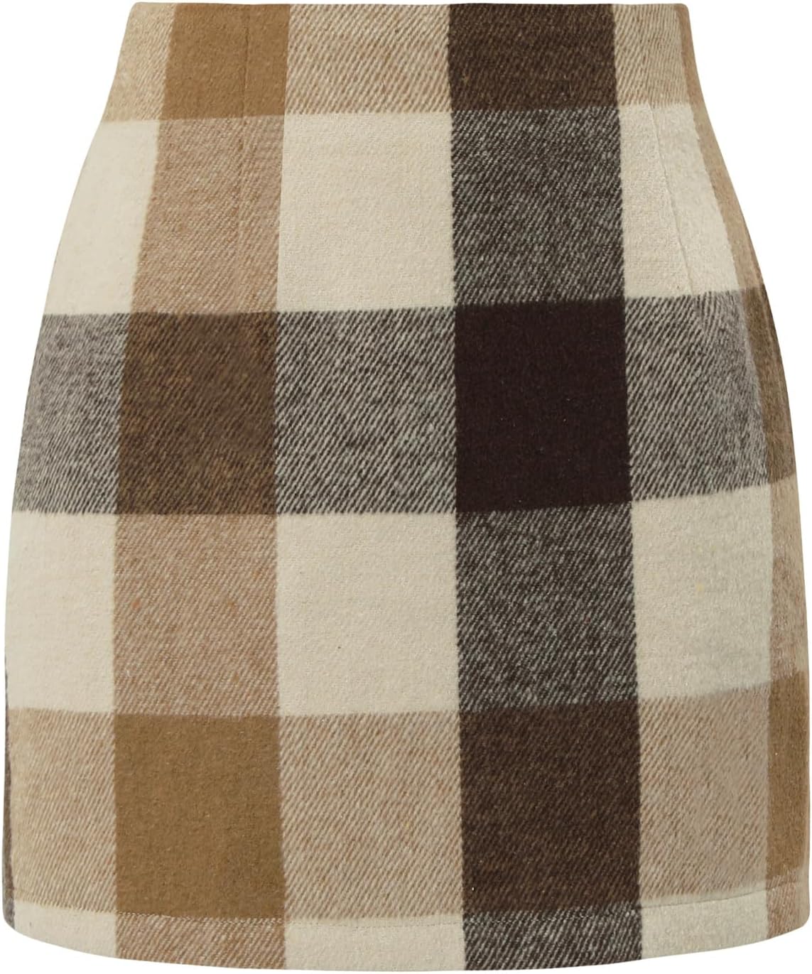 onlypuff High Waisted Mini Plaid Skirts for Women Fashion