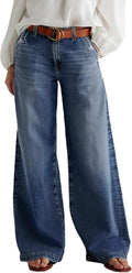 Stylish Wide Leg Jeans for Women with Unique Stitch Details