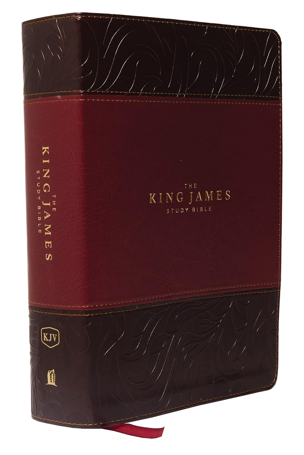 KJV Study Bible Leathersoft Burgundy Red Letter Full-Color Edition