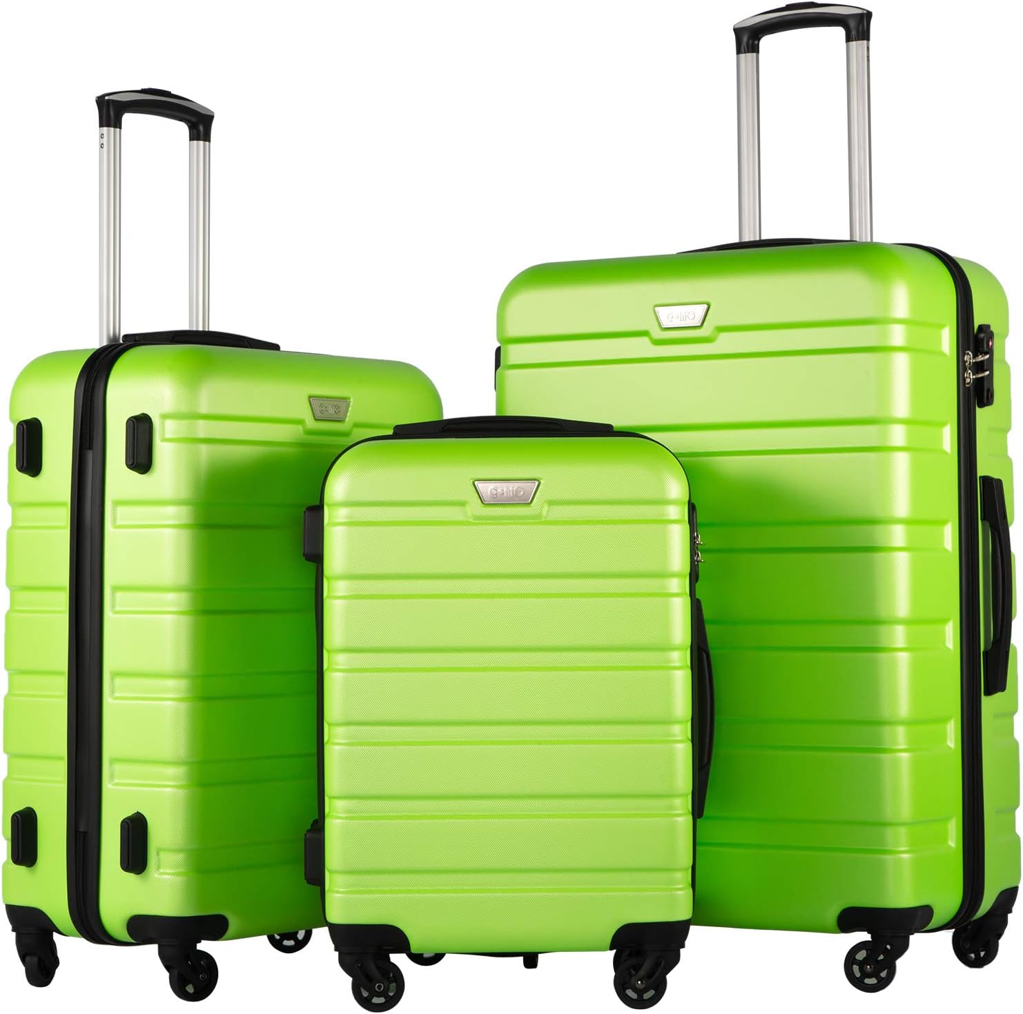 Coolife Luggage 3 Piece Set with TSA Lock and Spinner Wheels