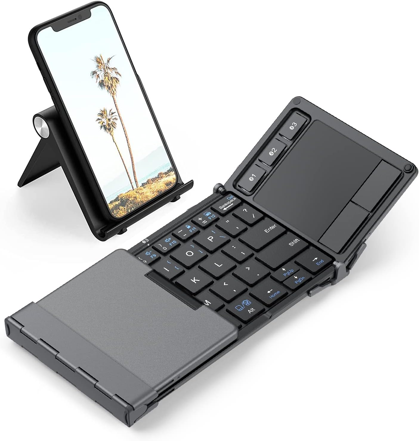 iClever BK08 Foldable Bluetooth Keyboard: Multi-Device, Pocket-Sized
