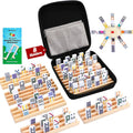Mexican Train Dominoes Set Double 12 Colored Dot Dominos - Travel