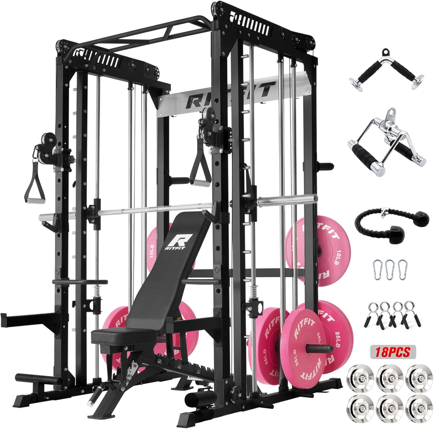 RitFit M1 Pro Smith Machine with Cable Crossover System Review