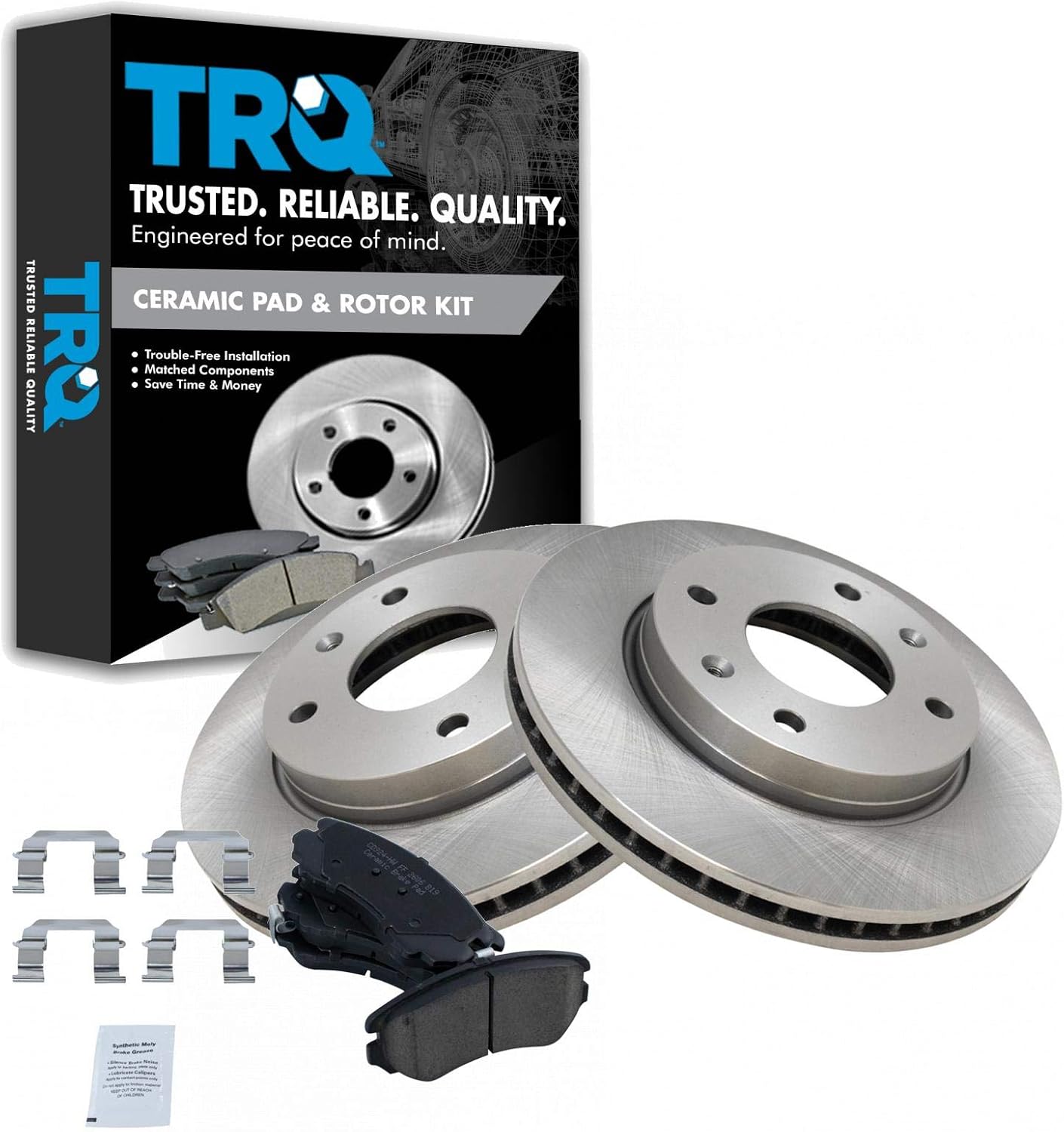 TRQ Front Brake Pad & Rotor Kit for 2003 Hyundai Sonata