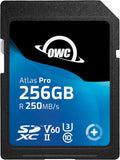 OWC Atlas Pro 256GB SDXC UHS-II V60 Media Card - Reliable 4K Capture