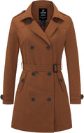 wantdo Women's Waterproof Trench Coat - Classic Waterproof Trench