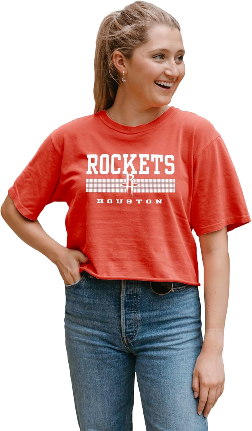 Houston Rockets Women's Crop Top T-Shirt for Team Pride