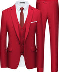 Mens Slim Fit Suit 3-Piece for Men - Slim Cotton Blend Tailored