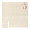 Lillefolk Baby Foam Play Mat - Neutral Beige 8x8 ft Playmat