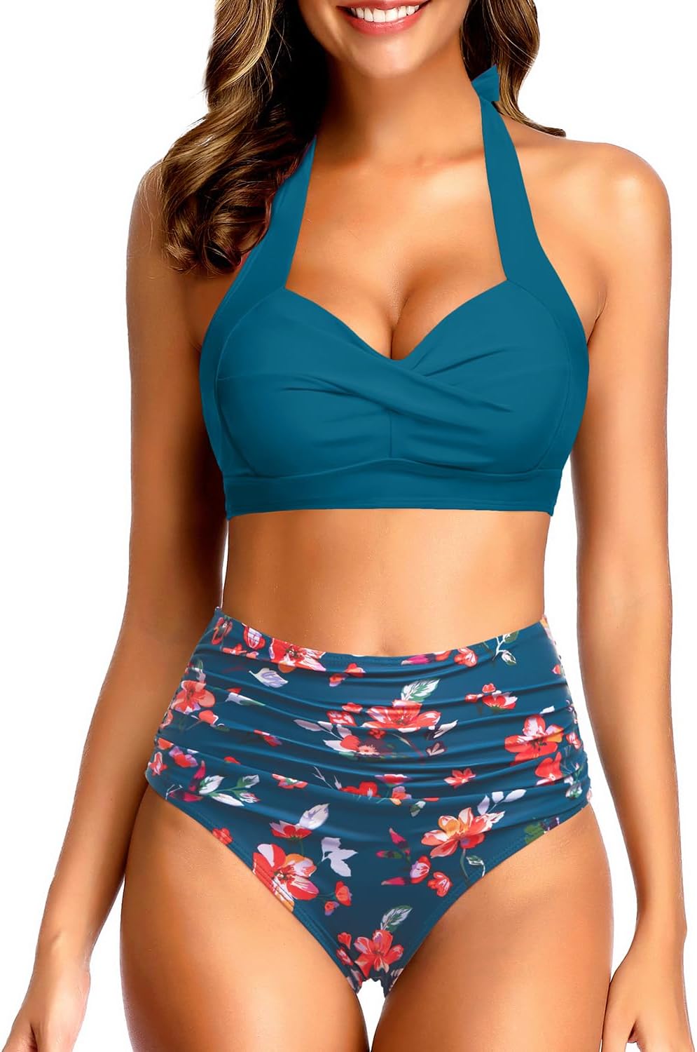 Tempt Me Women Two Piece Swimsuit High Waisted Bikini Set