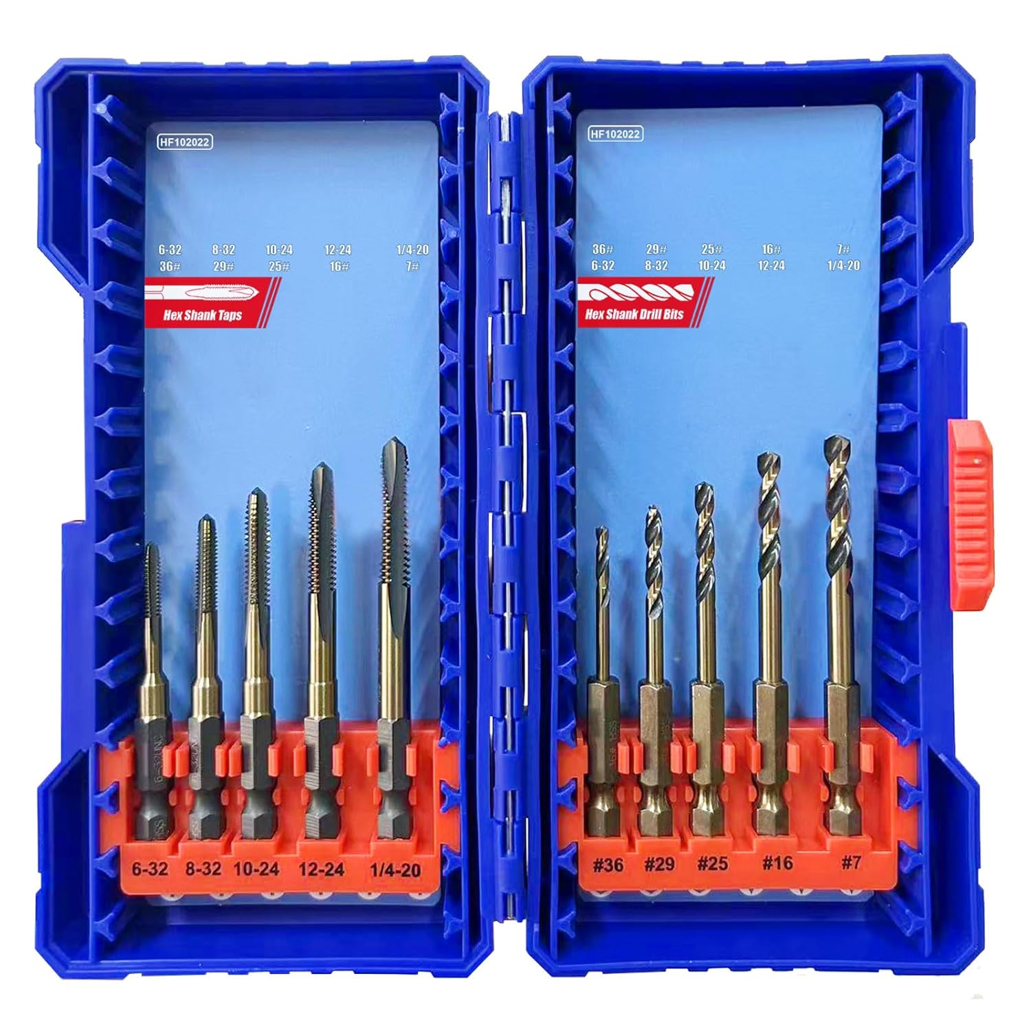 HighFire 22-Piece Hex Shank Drill and Tap Set for Metal Work