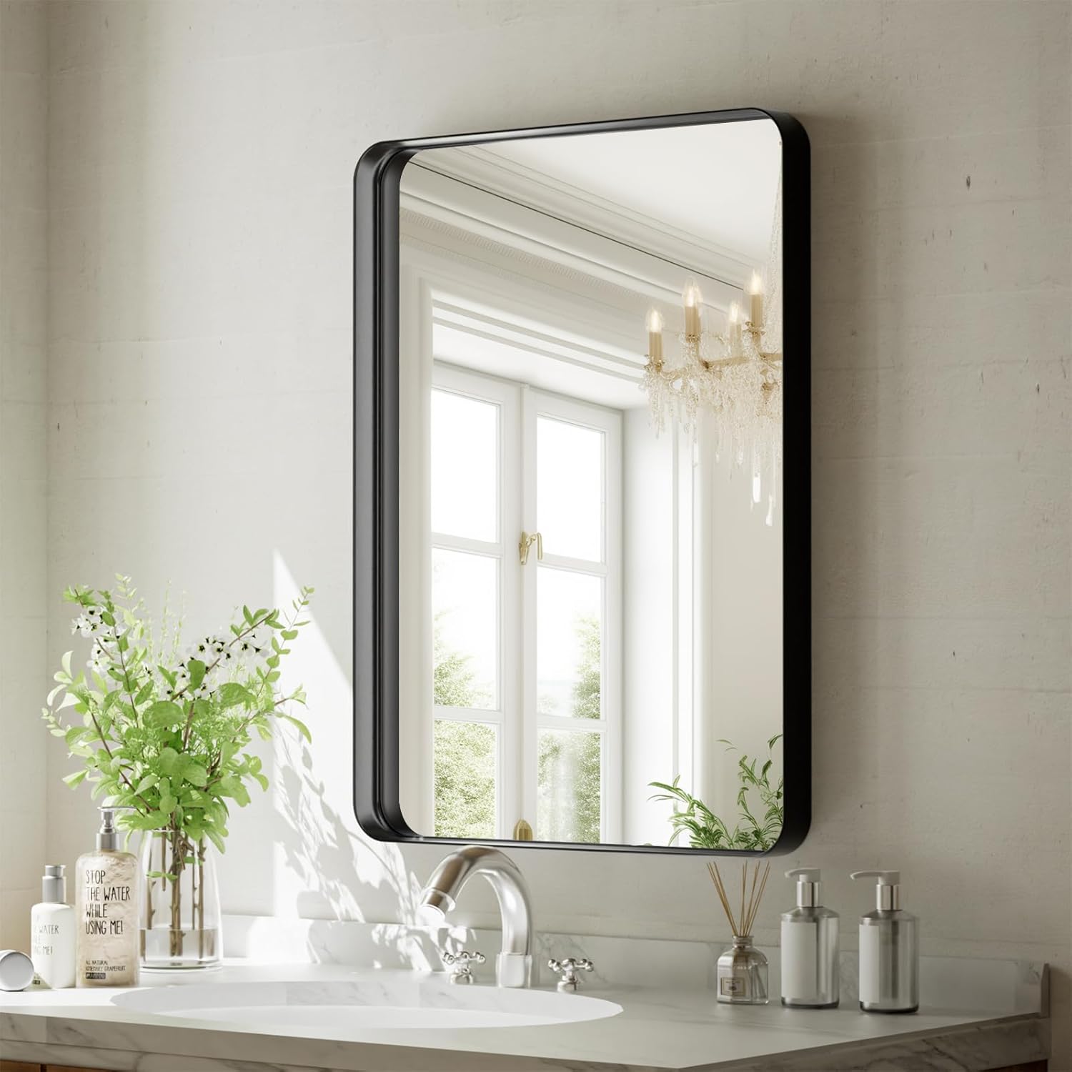 VooBang Bathroom Mirror 20x30 inch with Deep Frame Design