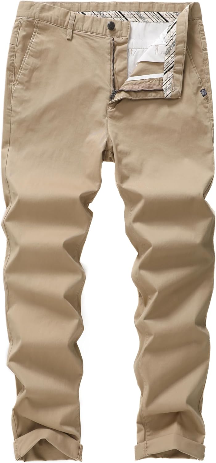 Men's Slim-Fit Stretch Cotton Chino Pants for Every Occasion