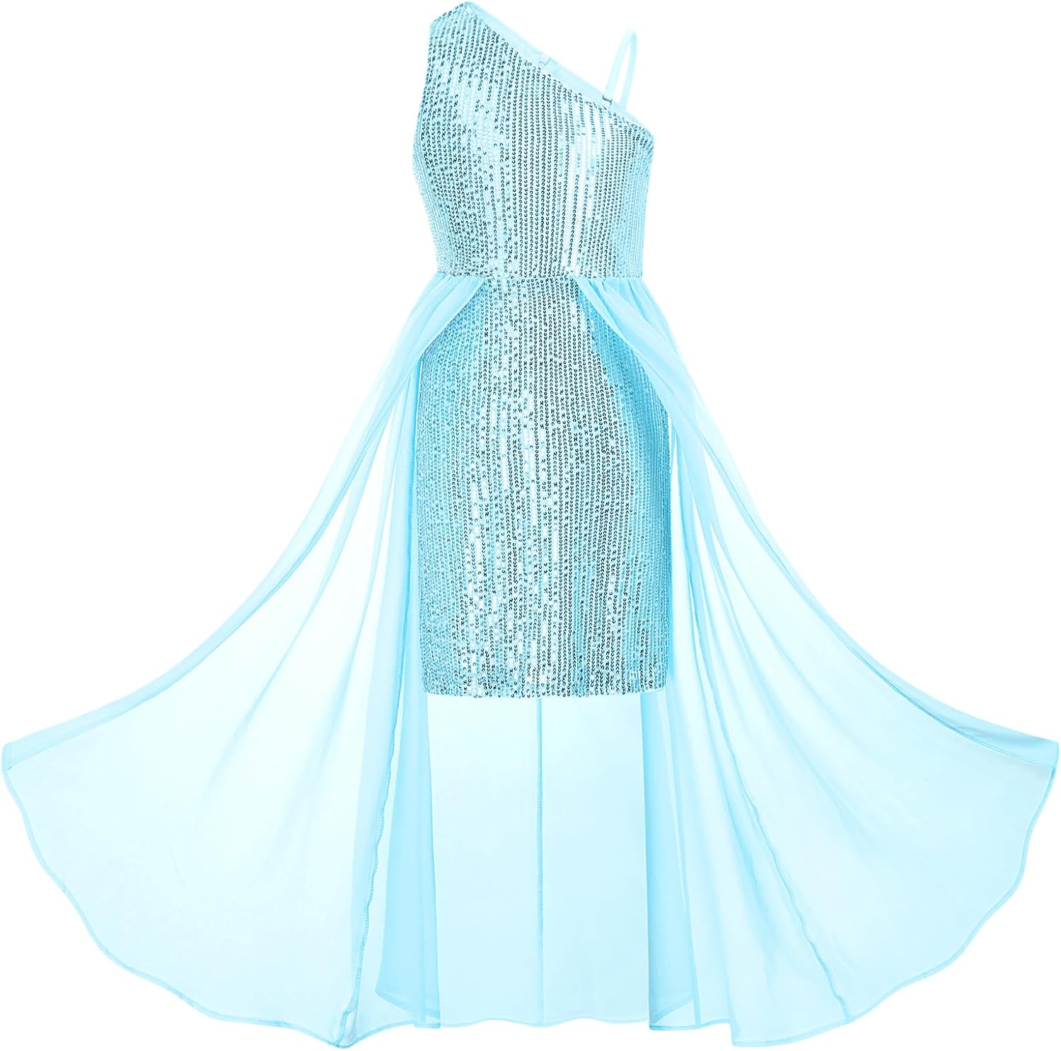 Sequin Formal Dress for Girls - Chic One Shoulder Style
