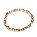 14k Rose Gold Beaded Ball Stretch Bracelet 5 mm for Women