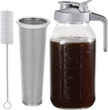 Glyntrof Cold Brew Maker: Refreshing 64 Oz Pitcher with Stainless Steel Filter
