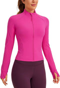 Butterluxe Womens Cropped Slim Fit Workout Jacket - Lightweight