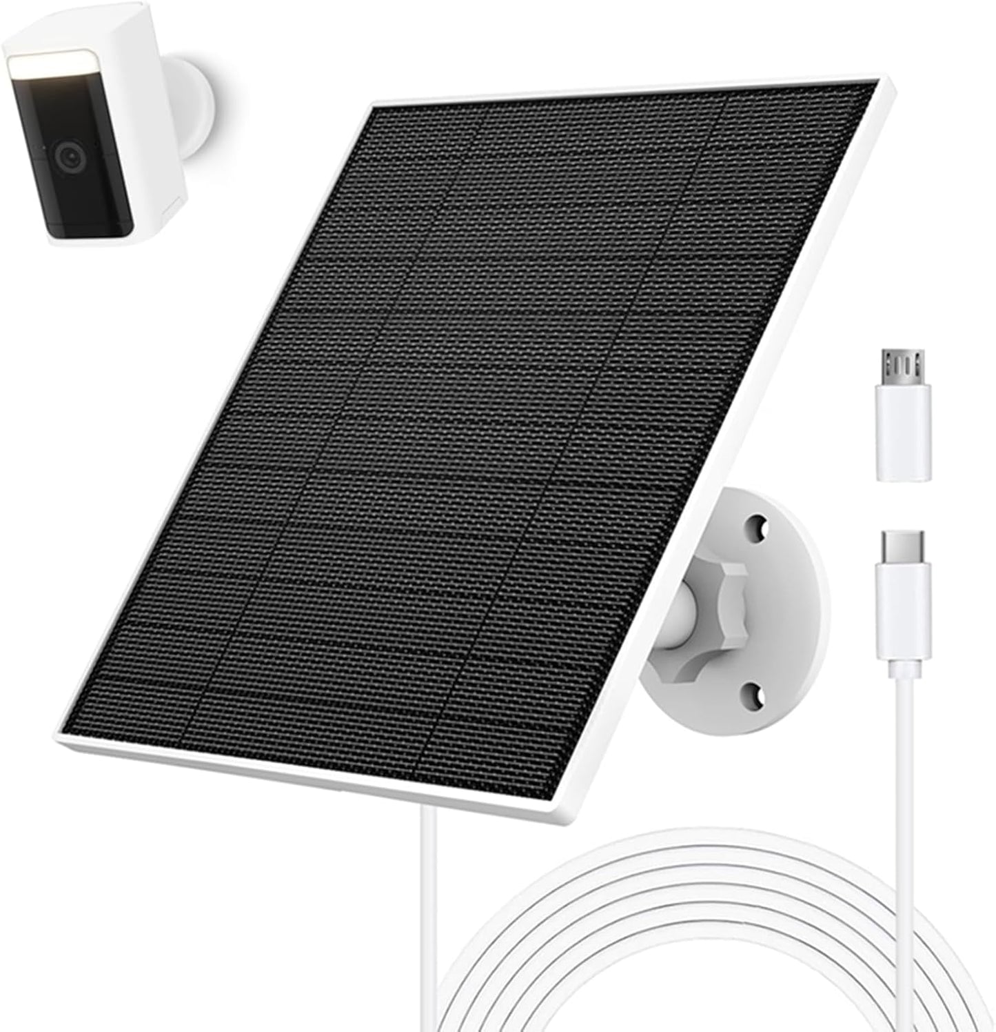 EverExceed 5W Solar Panel for Wyze Cam, USB-C Port, IP65