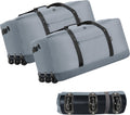 120L Foldable Rolling Duffel Bag with 3 Wheels - Large Capacity Travel