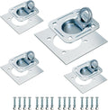 Recessed D-Ring Tie Down Anchors 4 Pack - Low Profile Heavy Duty