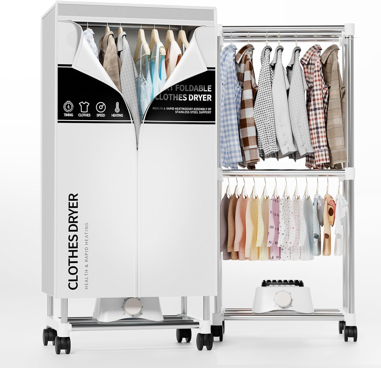 Portable Clothes Dryer with Timer for Efficient Drying