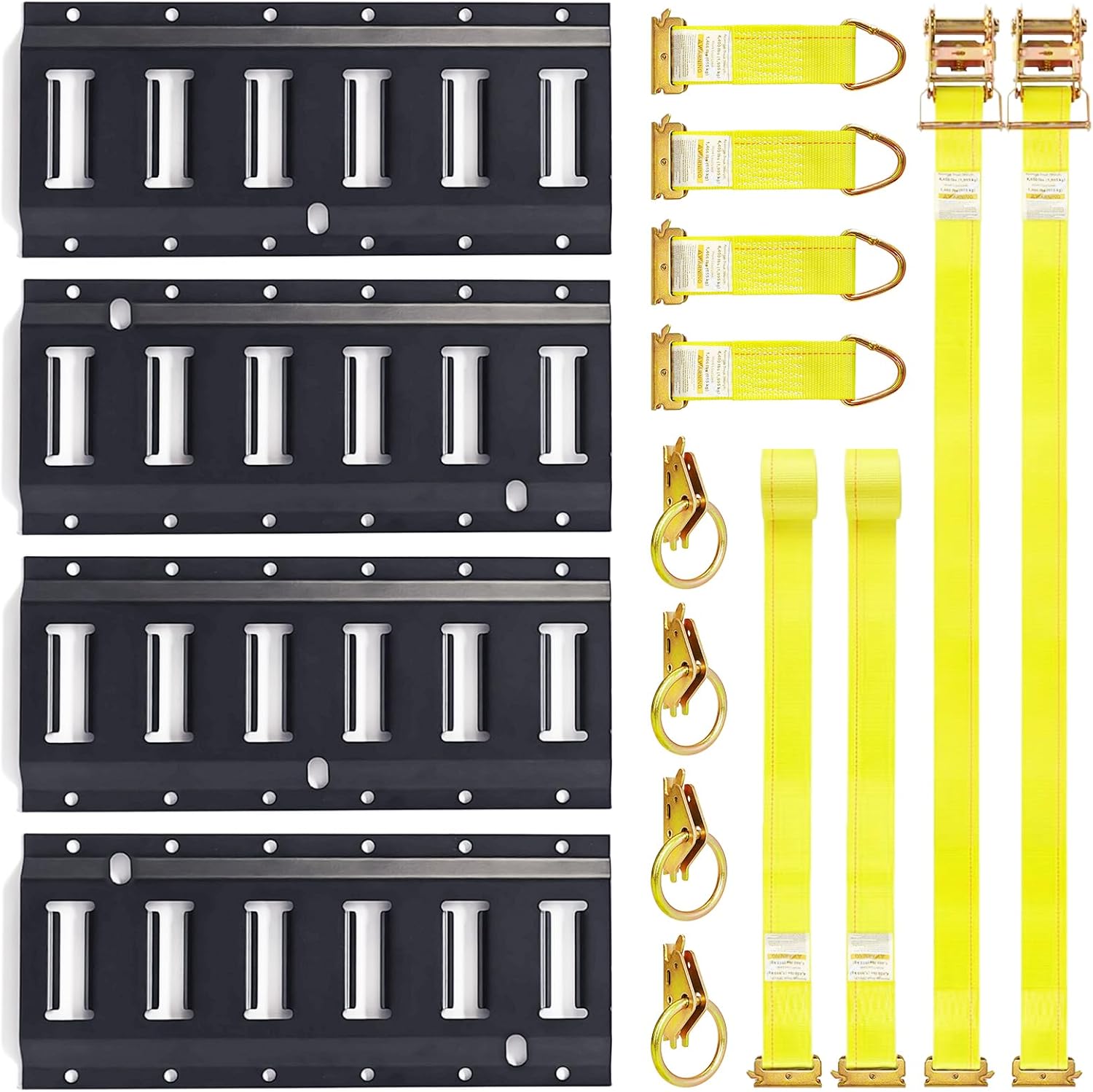 E-Track Rail Tie-Down Kit for Secure Cargo in Trucks & Trailers