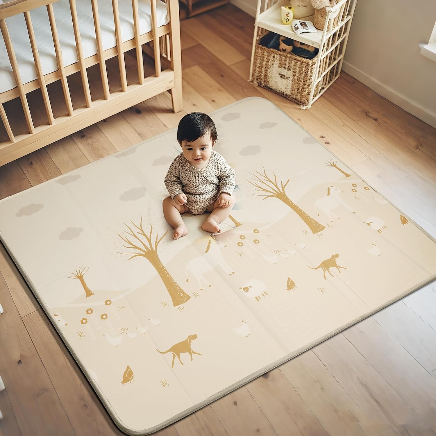 Large Baby Play Mat Foldable, Waterproof Playroom for Infants