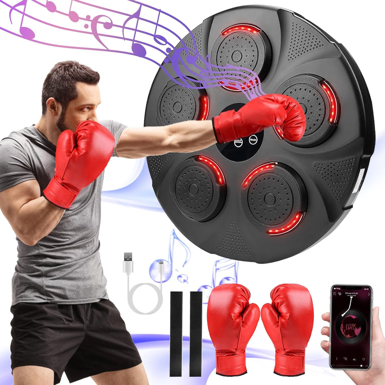 KOCASO Smart Music Boxing Machine - Ultimate Home Workout!