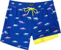 SURF CUZ Mens Swim Trunks with Compression Liner - Quick Dry 5 in are