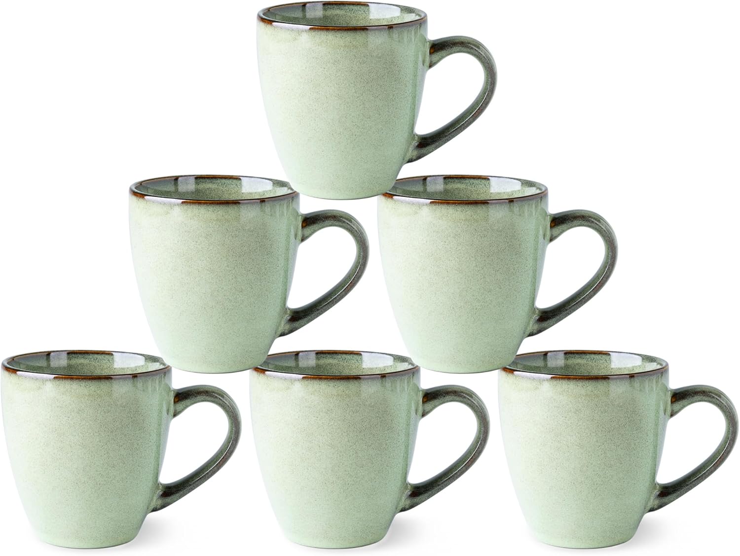GBHOME Ceramic Coffee Mugs Set of 6 for Daily Use and Gifts