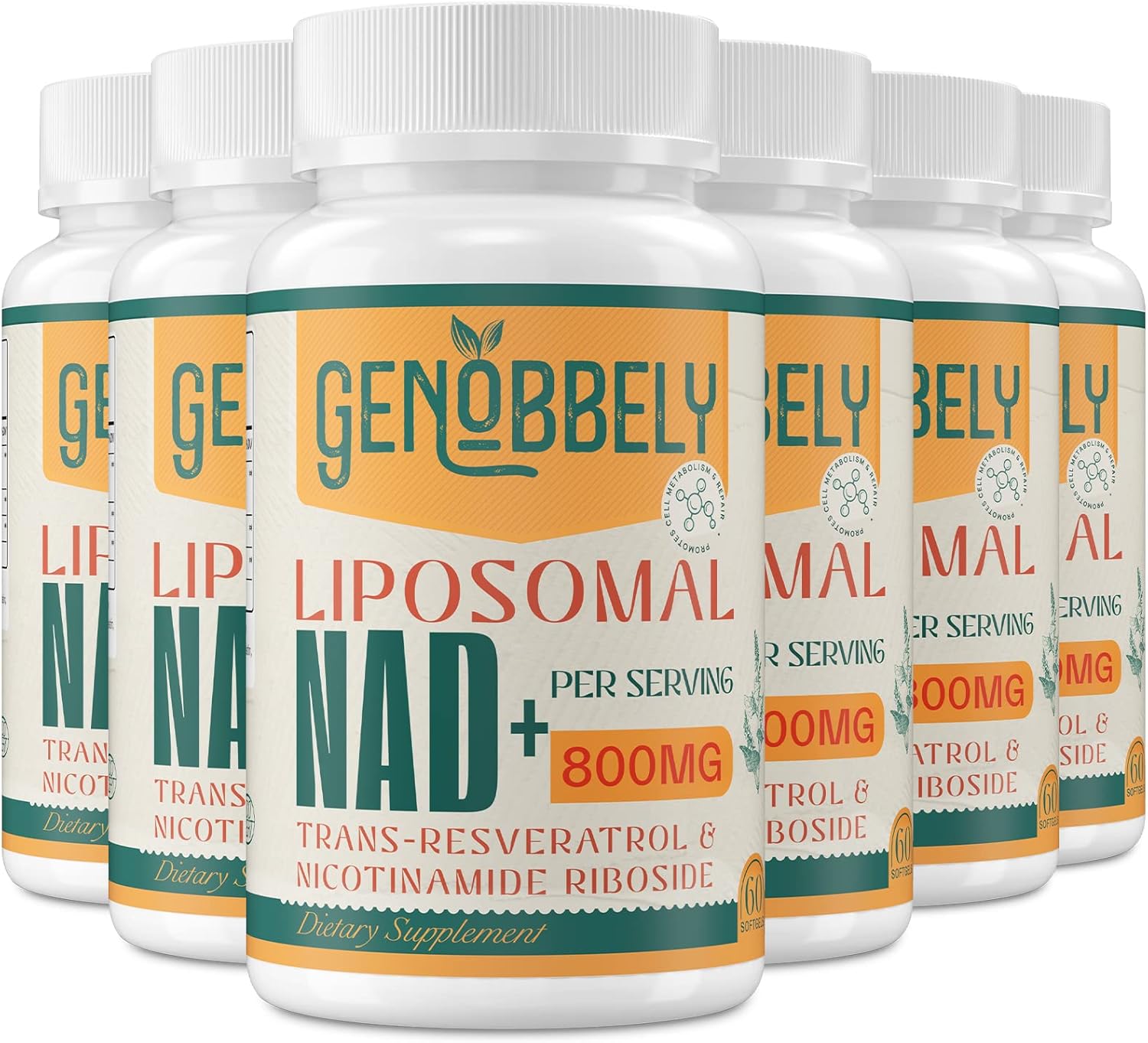 800 mg Liposomal NAD+ Supplement for Healthy Aging and Energy