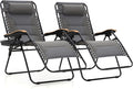 Oversized XXL Padded Zero Gravity Lounge Chairs Set of 2 - 30in Wide
