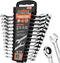 HORUSDY 13-Piece Ratcheting Wrench Set Metric 6-19mm - Smooth Action