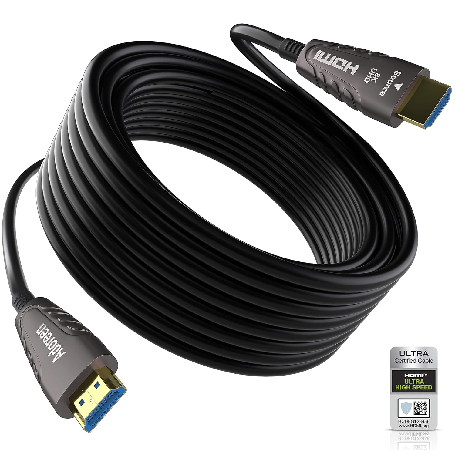 Adoreen 8K Fiber Optic HDMI 2.1 Cable for Ultimate 8K Experience