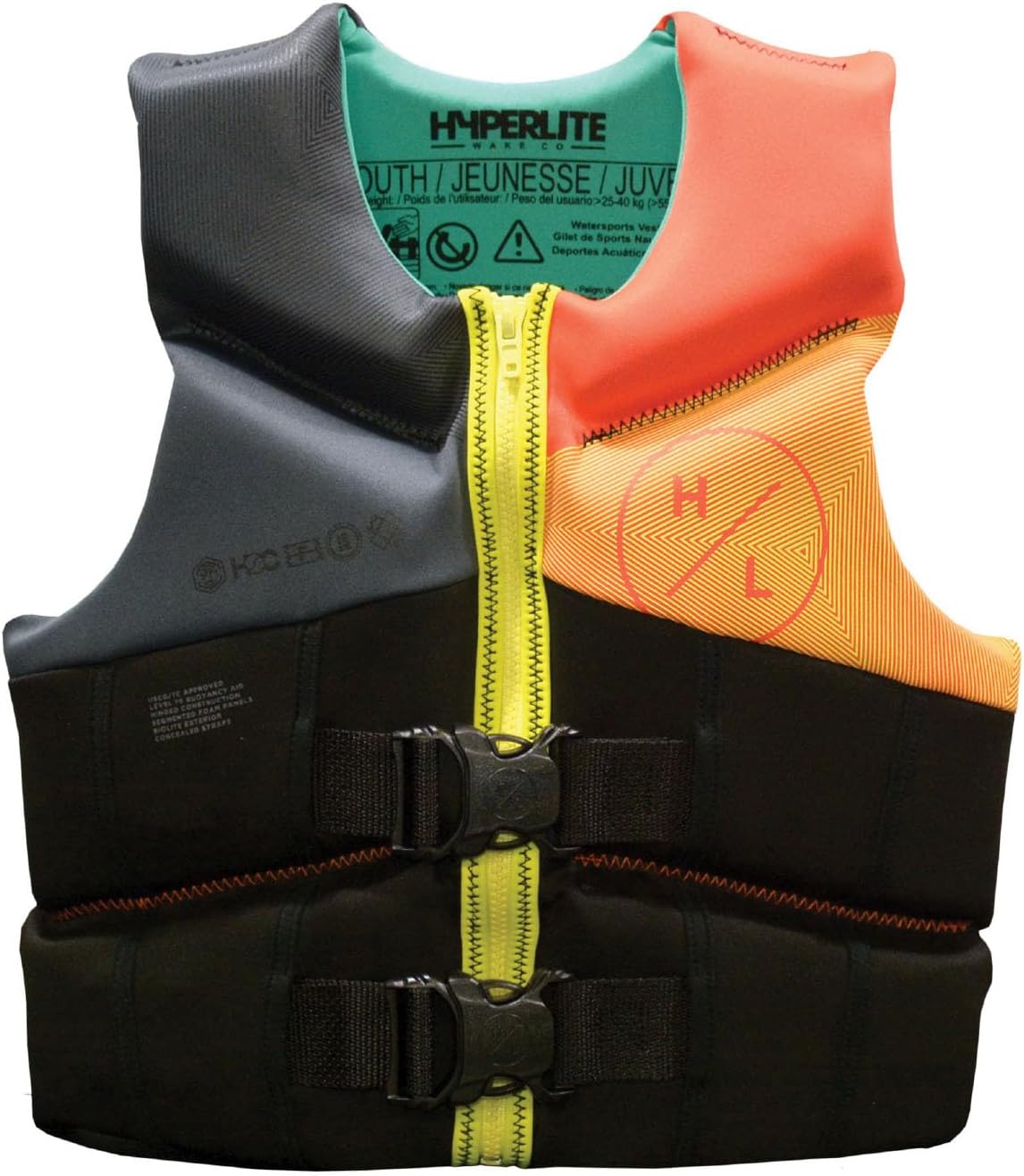 HyperLite Elite Kids Life Jacket for Water Sports Fun