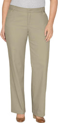 Dickies Women's Plus-Size Relaxed Straight Stretch Twill Pant