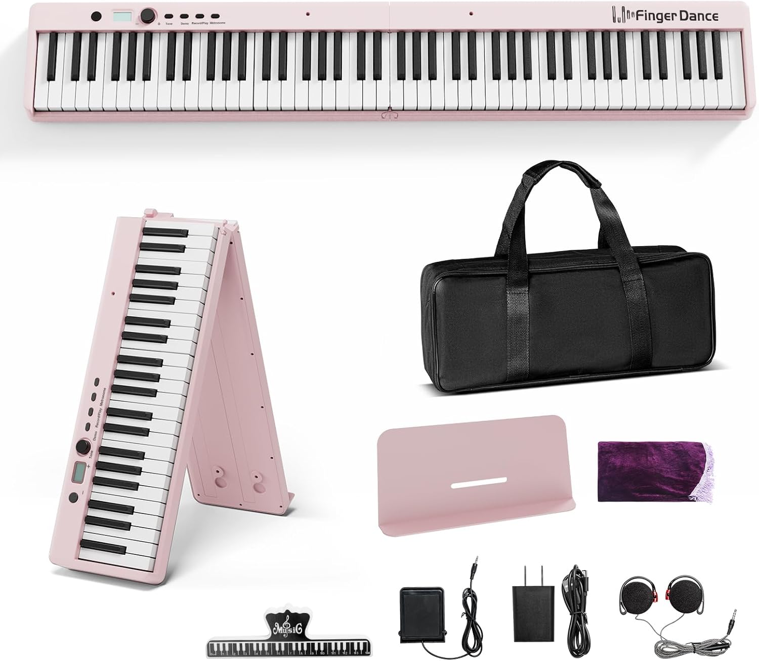 Portable Bluetooth 88-Key Electric Piano - Touch Sensitive