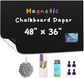Magnetic Chalkboard for Wall 48 in x 36 in - Self Adhesive Peel