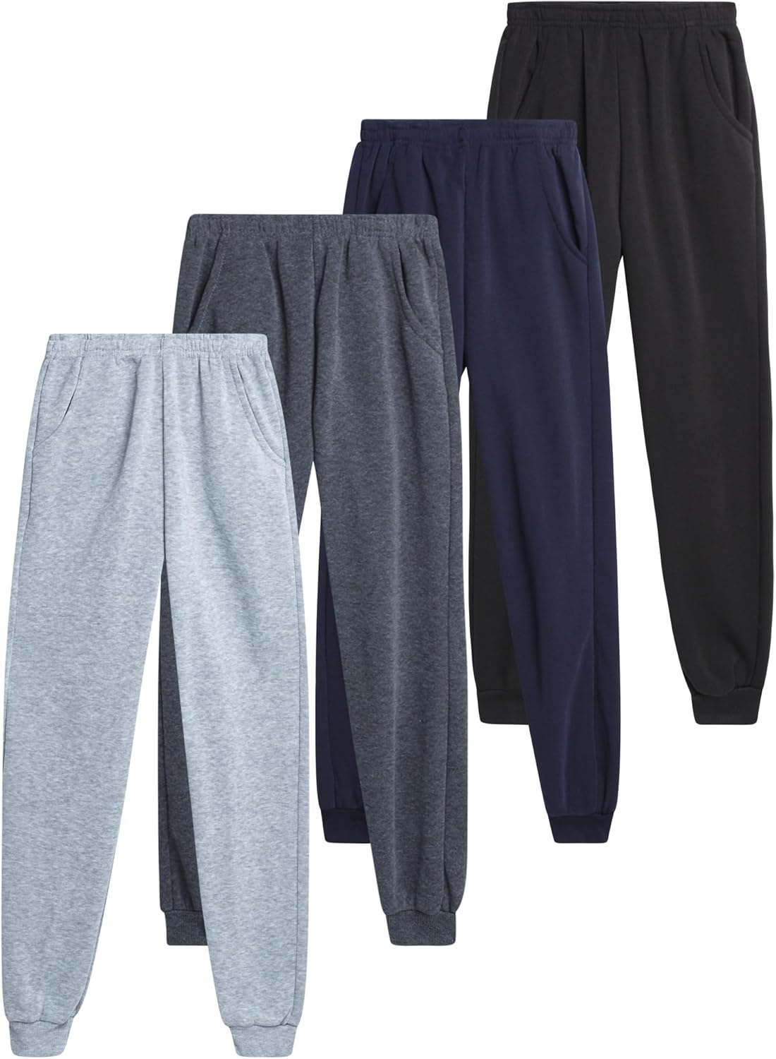 Coney Island Boys Sweatpants 4 Pack Soft Joggers for Kids