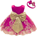 Baby Girls Pageant Lace Embroidery Dress 0-6 Years - With Detachable