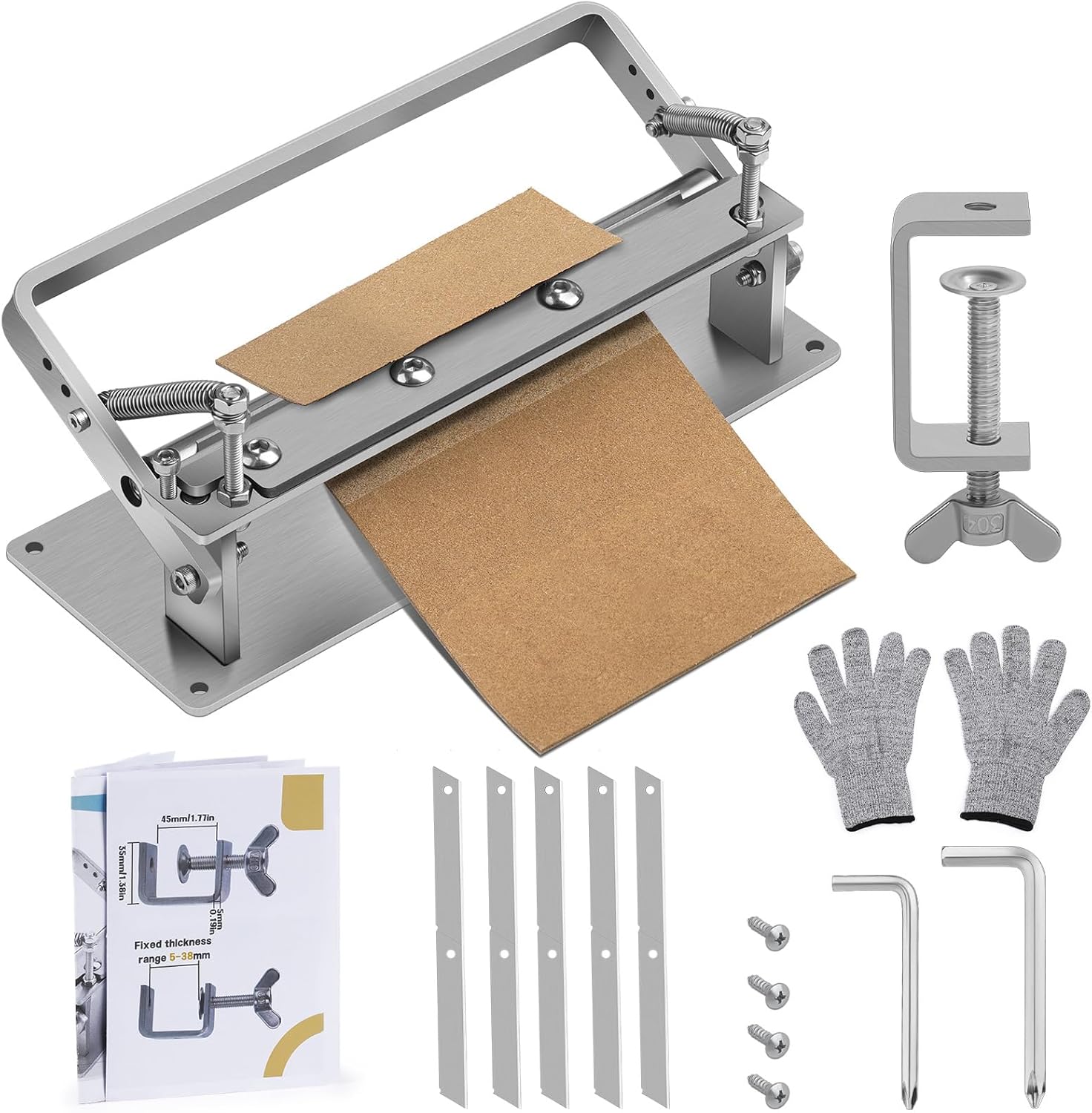 Leather Splitter Manual Skiving Machine for DIY Leathercrafting