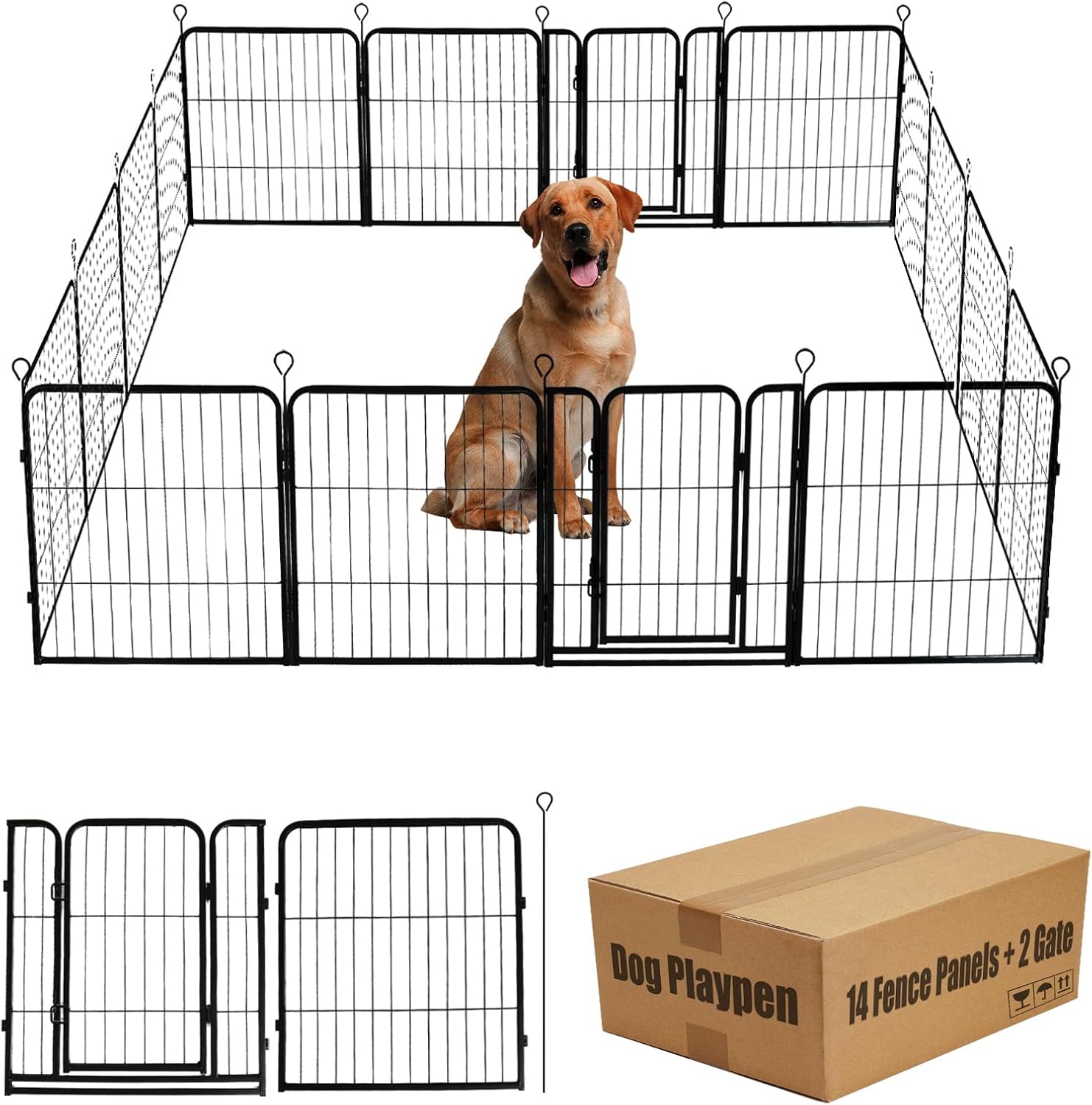 Portable Dog Playpen for Outdoor Use - Easy Assembly & Safety