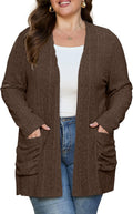 Plus Size Cardigan for Women - Lightweight Soft Knit Open Front