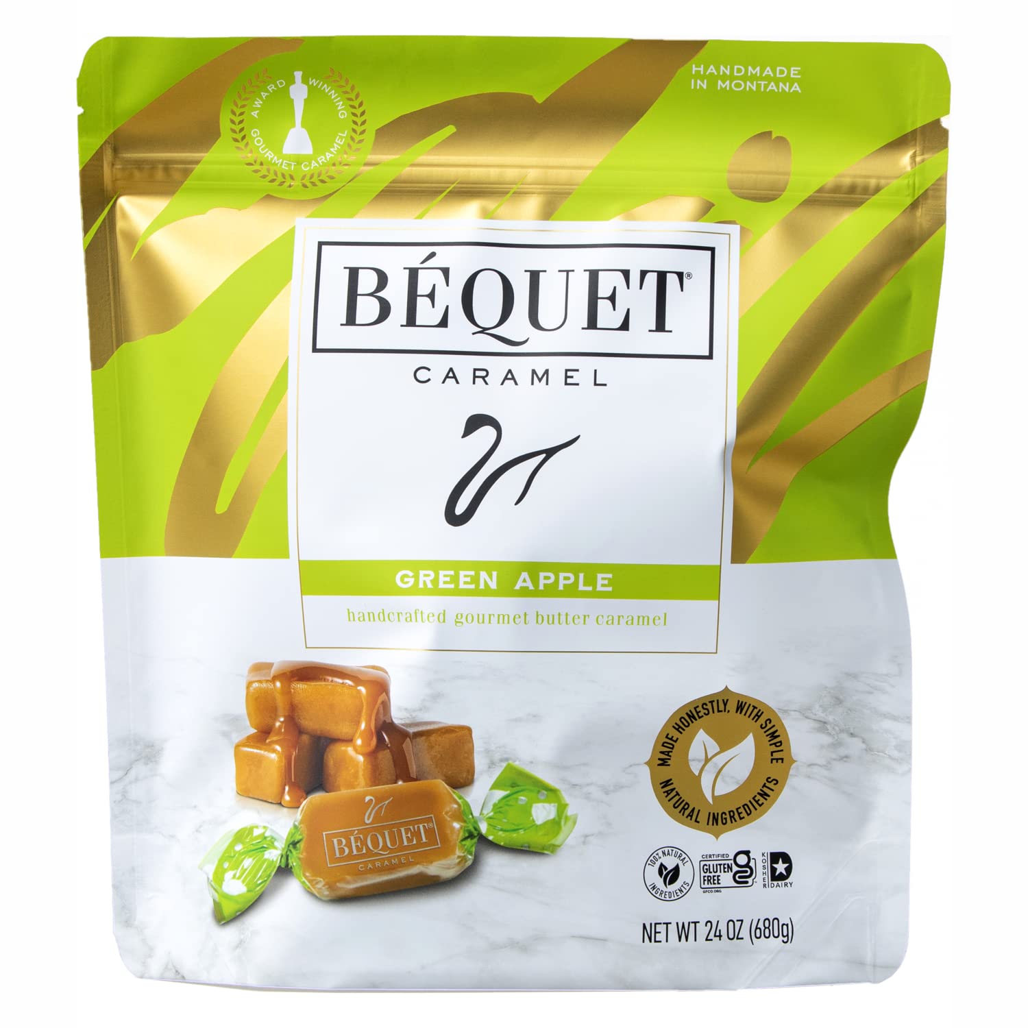 Gourmet Green Apple Caramel Candy - Handcrafted Delight