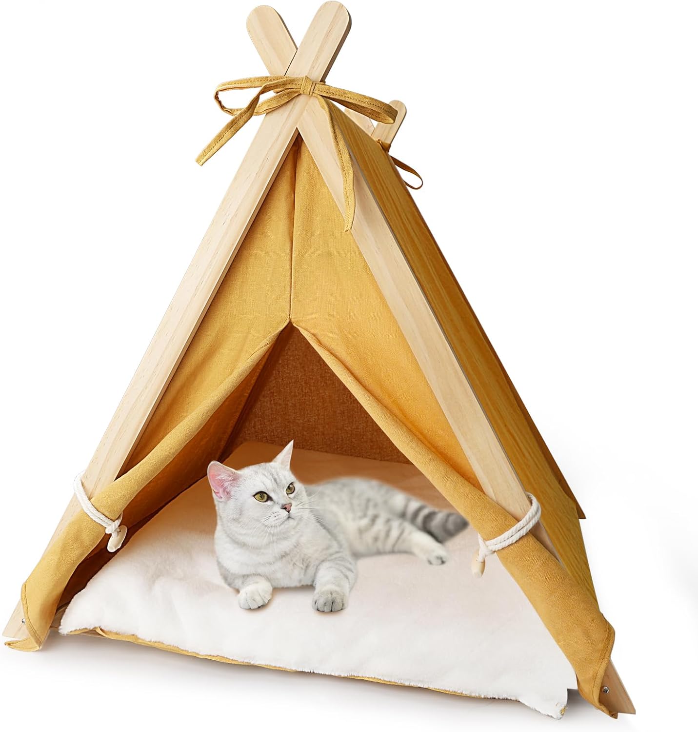 Cozy Pet Teepee with Plush Cushion - LPOTIUS