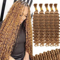 12A #27 Honey Blonde Human Braiding Hair 18in Deep Wave - 5 Bundles