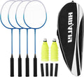 Badminton Rackets Set for Backyards - Lightweight 4-Pack