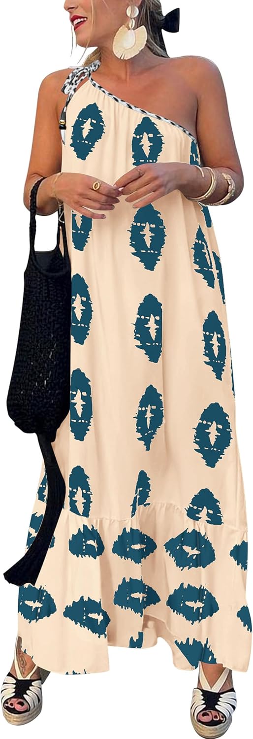Stylish One Shoulder Maxi Dress for Women - Perfect for Summer